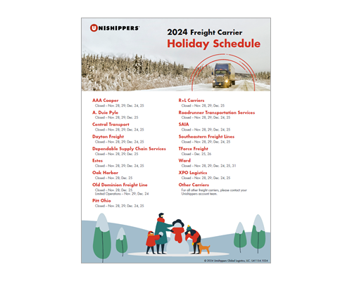 Thumbnail Freight Holiday Schedule2